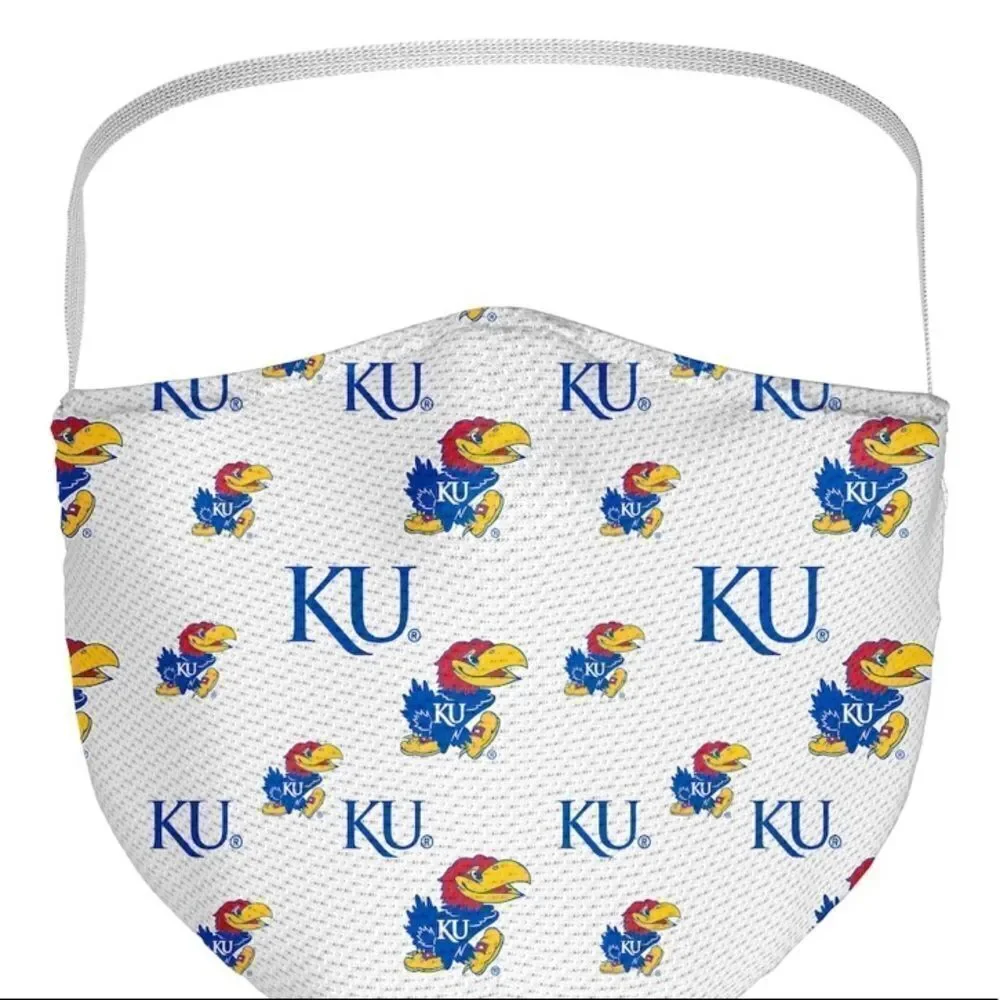 New in Package KANSAS JAYHAWKS NCAA Face Covering Mask Masks Set of 3